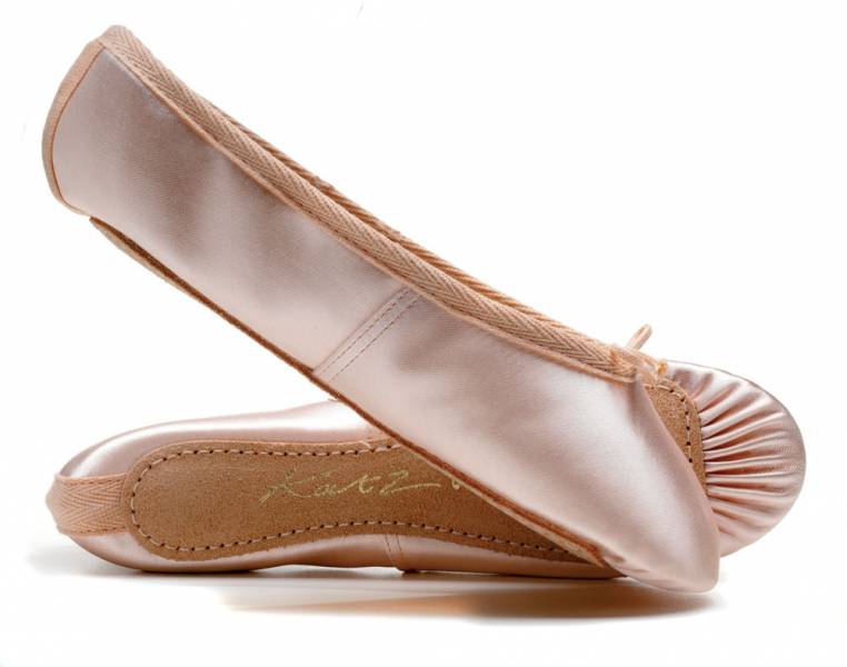 Pink Satin Full Sole Ballet Shoes 