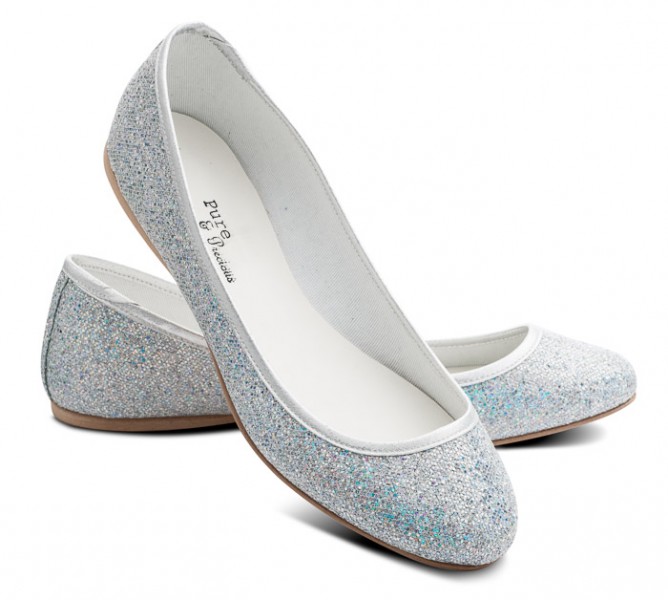 ladies silver glitter shoes